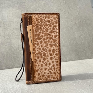 Funda de piel auténtica para Galaxy S25 S21 S22 S23 S24 55 53 71 Ultra FE Note A16, hecha a mano, con ranuras para tarjetas, diseño de libro de lujo