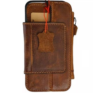 Étui portefeuille en cuir véritable pour Apple iPhone 11 12 13 14 15 16 E Pro Max amovible 6 7 8 plus SE XS emplacements pour cartes faits main art de luxe amovible