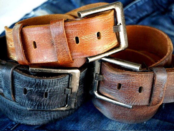 Genuine Casual Waistband Vintage Leather Waist Handmade Belt Genuine Casual Waistband Vintage Leather Waist Handmade Belt