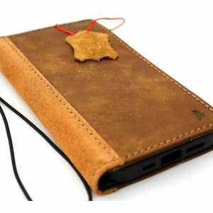 Echtleder Hülle Brieftasche für Apple iPhone 11 12 13 14 15 16 Pro Max 6 7 8 plus SE 2020 XS Buch Kreditkartensteckplätze Drahtlose Abdeckung Handgefertigt