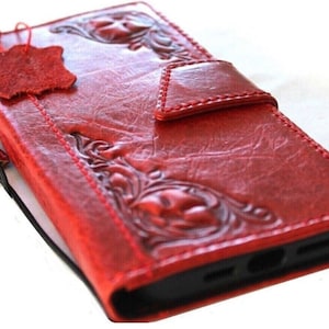 Funda de cuero genuino para Galaxy S21 S22 S23 S24 A53 Ultra FE Note 10 20 Ultra Funda de billetera hecha a mano con ranuras para tarjetas Funda de billetera magnética de lujo