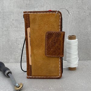 Étui portefeuille en cuir véritable pour Apple iPhone 16 11 12 13 14 15 Pro Max 6 7 8 plus SE 2020 XS MINI Book Style vintage fentes pour cartes de crédit