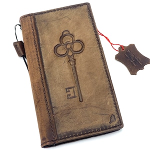 Echt leer voor OnePlus 9 9PRO-hoesje portemonnee handgemaakt draadloos luxe hoesje Art Key Design Polish