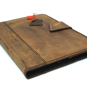 Custodia in vera pelle per Apple iPad 11 13 Pro 2024 10,9 pollici (10°) mini 2 3 4 5 6, custodia realizzata a mano, arte polacca