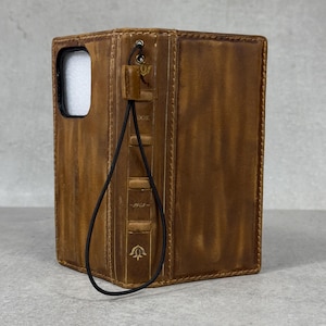 Étui portefeuille en cuir véritable pour Apple iPhone 16 11 12 13 14 15 Pro Max 6 7 8 plus SE 2020 XS MINI Tiger Design fente pour carte de crédit