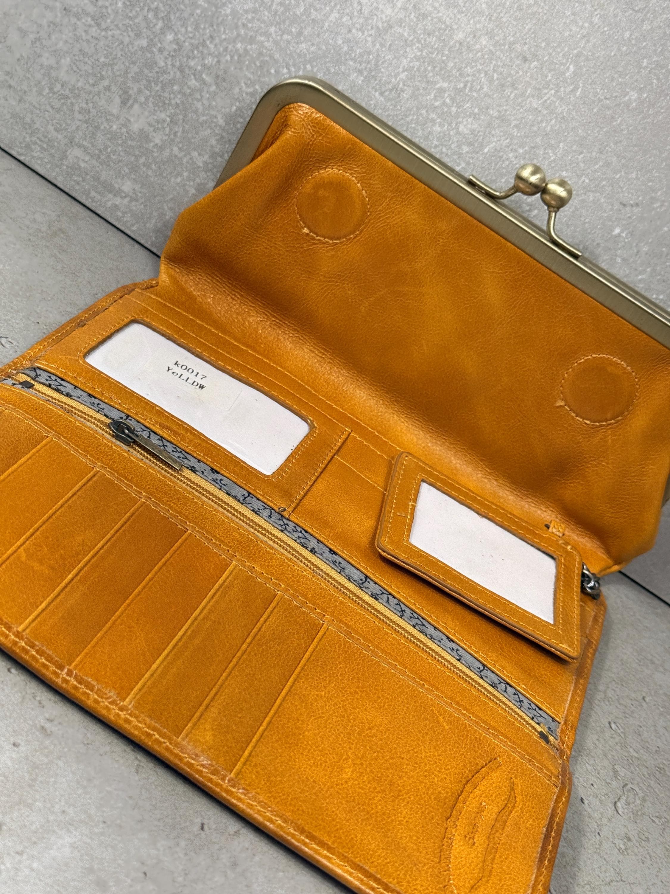 Handmade Leather Kiss Lock Wallet – Vintage Style Card Holder - Etsy