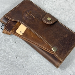 Étui en cuir véritable fait main pour Googel Pixel 3 4 5 5G 4G 6 7 8 9 A PRO XL portefeuille pliable fentes pour cartes de crédit vintage couverture fermoir art de luxe