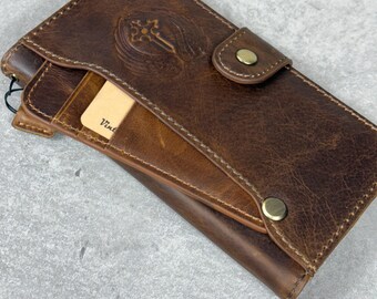 Funda de cuero hecha a mano para Google Pixel: Funda de lujo vintage