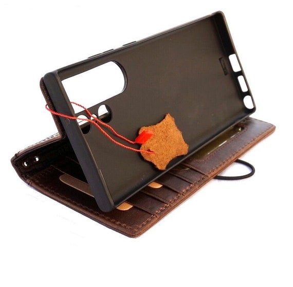 Custodia Portafoglio 2-in-1 In Vera Pelle Marrone Per Sony Xperia 1 V - Staccabile Magnetica Con Slot Per Carte - 5