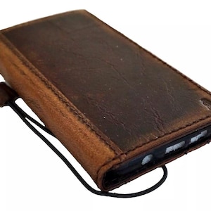 Cuir véritable fait main pour Google Pixel Fold Art portefeuille livre style bible couverture de carte de crédit entièrement fait main