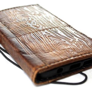 Echt handgemaakte lederen portemonnee portemonnee voor Apple iPhone 15 14 13 12 11 Pro Max 6 7 8 plus SE XS MINI Art Diy Ston Wash vintage houtontwerp nieuw