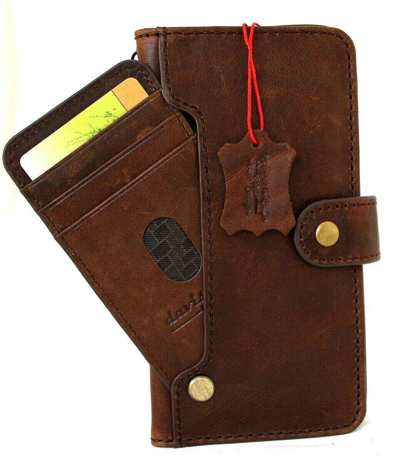 Genuine Leather Case Wallet For Apple iPhone 11 12 13 14 15 Pro Max 6 7 8 plus SE 2020 XS MINI Book Vintage Style Credit Card Slots Cover image 8