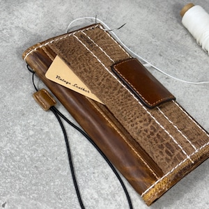 Genuine Leather fo OnePlus Open Case Wallet Handmade Wireless Luxury