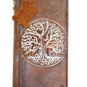 Custodia in vera pelle per iPhone 11 12 13 14 15 Pro Max 7 8 plus SE XS Portafoglio Libro Vintage Porta carte di credito Cover Albero della vita Arte di lusso