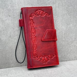 Capa de couro genuíno para Galaxy S21 S22 S23 S24 A53 Ultra FE Note 10 20 Ultra Carteira feita à mão Slots para cartão Capa de carteira magnética de luxo