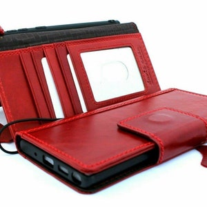 Funda de cuero genuino para Galaxy S21 S22 S23 S24 A53 Ultra FE Note 10 20 Ultra Funda de billetera hecha a mano con ranuras para tarjetas Funda de billetera magnética de lujo