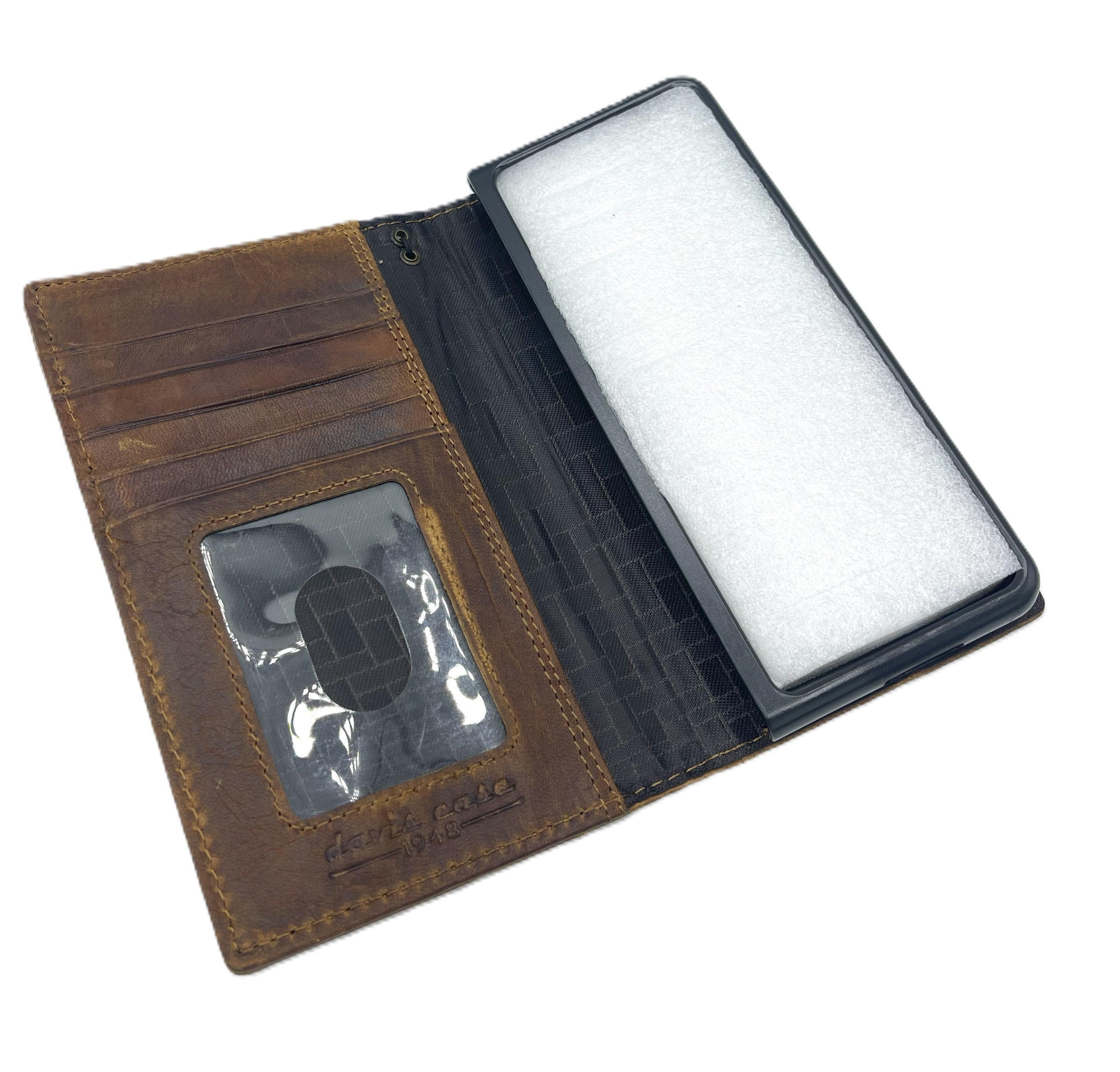 Handmade Leather Galaxy Z Fold Wallet Case: Art Cross Design - Etsy