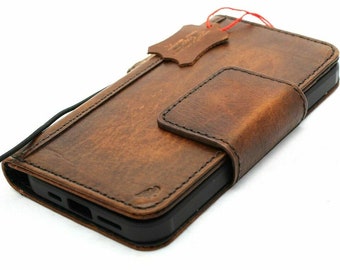 Genuine Leather Case Wallet For Apple iPhone 16 11 12 13 14 15 Pro Max 6 7 8 plus SE 2020 XS MINI Slots Magnetic Book Wallet Cover