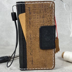 Étui en cuir véritable pour Galaxy S25, S21, S22, S23, S24, 55 56 71, Ultra FE Note A16, emplacement pour carte, fait main, conception de livre de luxe, Charge sans fil