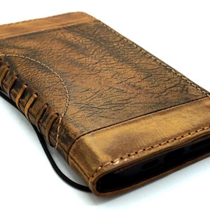 Funda de cuero genuino tipo billetera para Apple iPhone 16 E 11 12 13 14 15 Pro Max 6 7 8 plus SE 2020 XS Ranuras para tarjetas de crédito Libro Fútbol hecho a mano