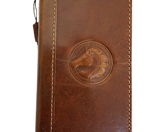 Handmade Leather Google Pixel Wallet Case: Vintage Horse Design