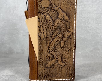 Funda de cuero hecha a mano para Google Pixel: Funda de lujo vintage