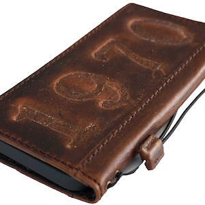Genuine Handmade Leather For Galaxy s22 s21 s20 S23 s24Plus Ultra Note 10 20 21 A71 A51 A12 A31 4G 5G Case Art Wallet Book 1970 Stapmping