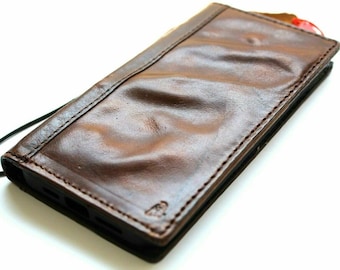 Genuine Leather Wallet Case for Google Pixel: Vintage Credit Card Slots