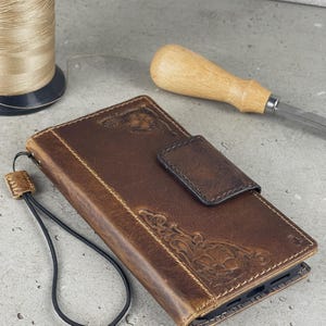 Genuine Leather fo OnePlus 6 8 9 PRO Case Wallet Handmade Wireless Royal Book