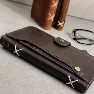 Echtleder für OnePlus Open Case Brieftasche Handmade Wireless Luxus geölt Ar
