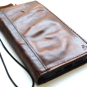 Funda de cuero genuino tipo billetera para Apple iPhone 16 11 12 13 14 15 Pro Max 6 7 8 plus SE 2020 XS MINI Ranuras para tarjetas Libro Retro Lujo arrugado