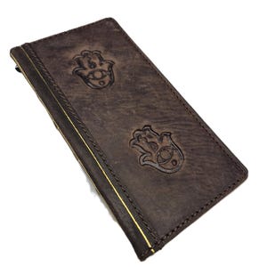 Genuine Leather fo OnePlus Open Case Wallet Handmade Wireless Luxury Hamsa