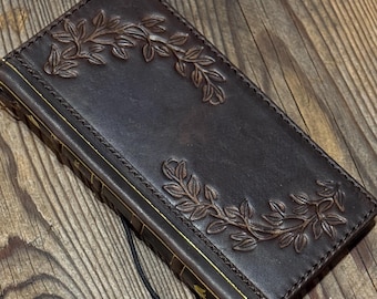 Funda tipo cartera de piel hecha a mano para Google Pixel 10: Funda de lujo vintage