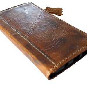 Étui portefeuille en cuir véritable pour Apple iPhone 11 12 13 14 15 Pro Max 6 7 8 plus SE 2020 XS Book fentes pour cartes de crédit Couverture sans fil faite main
