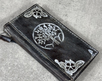 Handmade Leather Wallet Case for Google Pixel: Retro Card Holder with Zipper