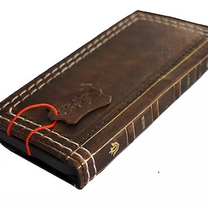 Capa de couro genuíno para Galaxy S21 S22 S23 S24 A55 Ultra FE Note 10 20 Ultra Costura feita à mão Carteira Slots para cartão Carregamento sem fio de luxo