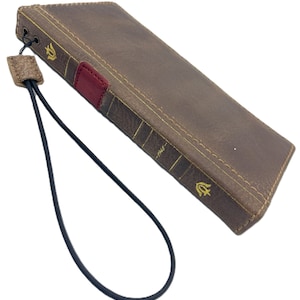 Funda de cuero genuino tipo billetera para Apple iPhone 11 12 13 14 15 16 Pro Max 6 7 8 plus SE 2020 XS Lijado Libro Vox Estilo Tarjeta de ventana de identificación