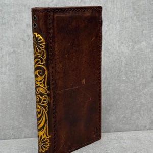 Funda de piel auténtica tipo cartera para iPhone 16, 11, 12, 13, 14, 15 Pro Max, 6, 7, 8 Plus, SE 2020, XS, MINI, estilo libro vintage con ranuras para tarjetas de crédito.