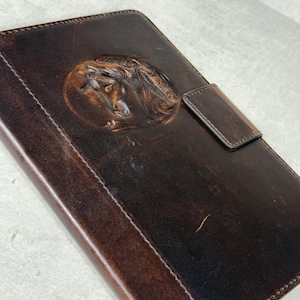 Vintage Leather iPad Mini Case: Magnetic Pen Holder, Hand Sewn