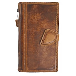 Portafoglio in vera pelle fatto a mano per Galaxy Z Fold 6 3 4 5 Art Wallet Book Bible Style carta di credito Z FOLD Cover completamente fatta a mano Art