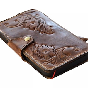 Echtes Ledertasche für Galaxy S25 S21 S22 S23 S24 A55 Ultra FE Hinweis 10 A16 15 Handgefertigte Stich Brieftasche Kartensteckplätze Luxus Drahtlose Gebühr