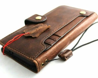 Genuine Leather case For Galaxy S21 S22 S23 S24 A53 Ultra FE Note 10 20 Ultra Handmade Wallet Card Slots Luxury Book Design Wireless Charge