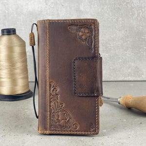 Genuine Leather fo OnePlus Open Case Wallet Handmade Wireless Luxury  Davidov Art