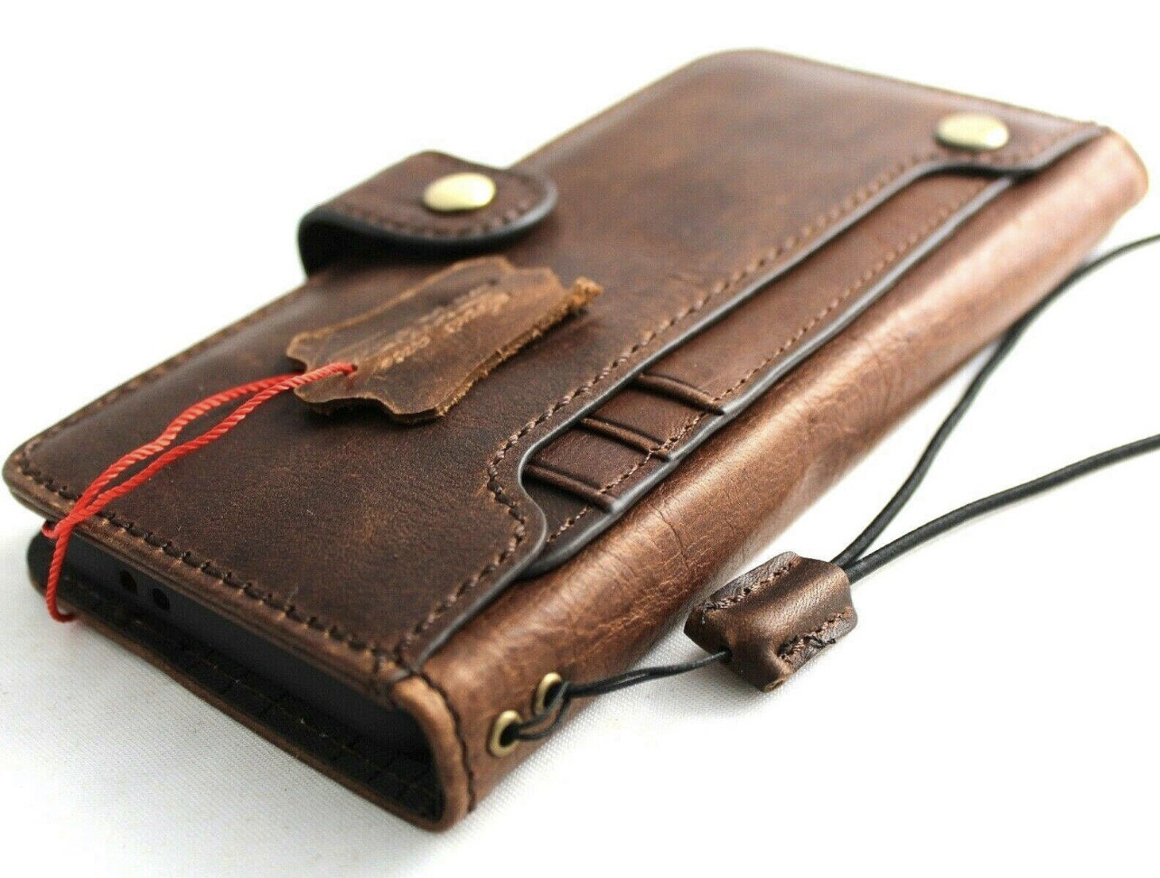Handmade Leather Wallet Case for Google Pixel: Vintage Luxury Cover