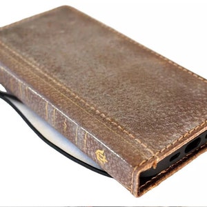 Custodia in vera pelle per Google Pixel 4 5 4G 5G 6A 6 7 8 9 XL Pro Portafoglio pieghevole con scomparti per carte di credito vintage Custodia a libro Ston Davidov Art fatta a mano