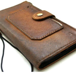 Funda de cuero genuino tipo billetera para Apple iPhone 16 E 11 12 13 14 15 Pro Max 6 7 8 plus SE 2 XS estilo ranuras para tarjetas de crédito cubierta con cremallera