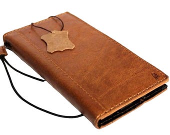 Genuine Leather iPhone Wallet Case: Vintage Book Style