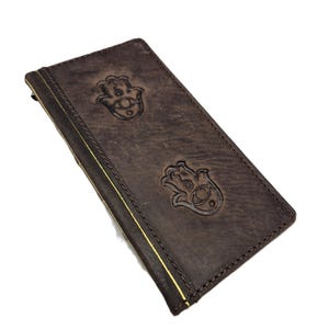Genuine Leather fo OnePlus 12 12R Case Wallet Handmade Wireless Luxury Hamsa Art Davidov