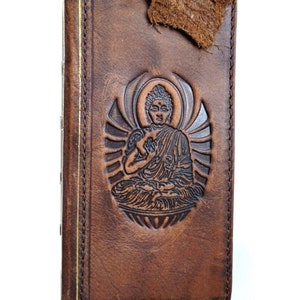 Echt Leer Voor Apple iPhone 11 12 13 14 15 Pro Max 6 7 8 Plus SE Case Book Vintage Stijl Creditcardsleuven Cover Art