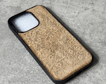 Handmade Suede Leather iPhone Case: Genuine Leather Art